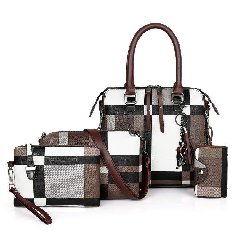 Luxury Plaid Women's Designer Hand Bag