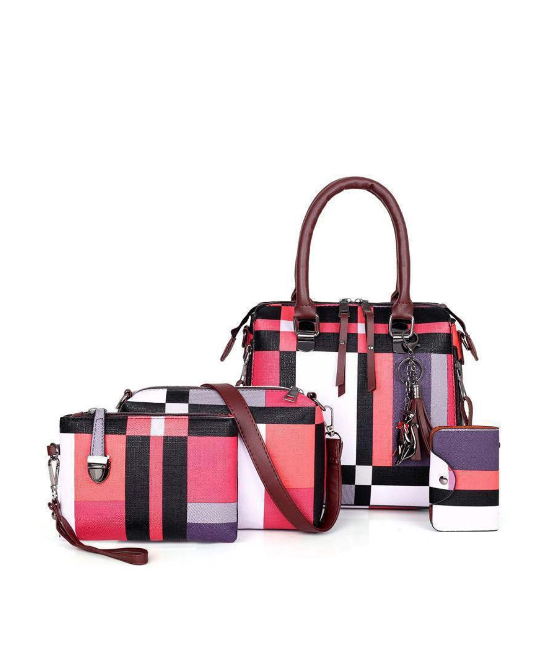 Luxury Plaid Women's Designer Hand Bag