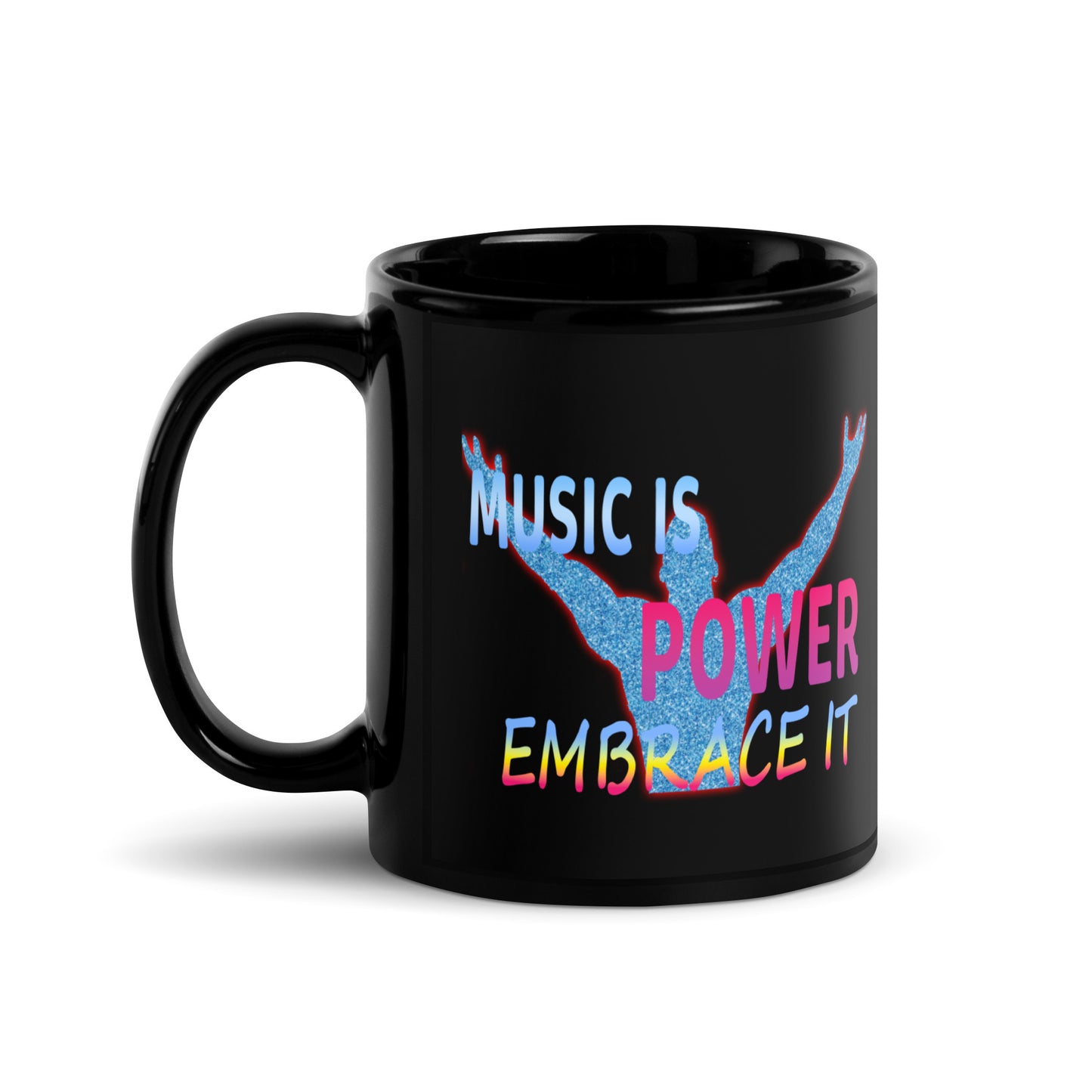 3SP STYLE "Music Is Power" Black Glossy Mug