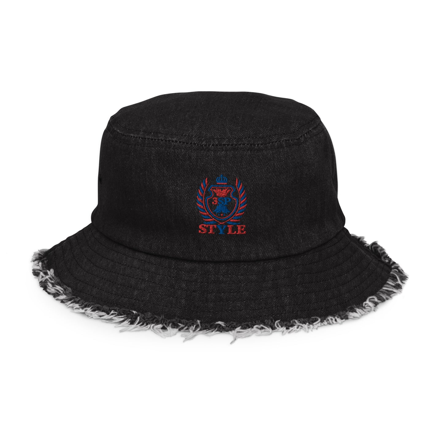 3SP STYLE Embroidered Denim Bucket Hat (Free Shipping)