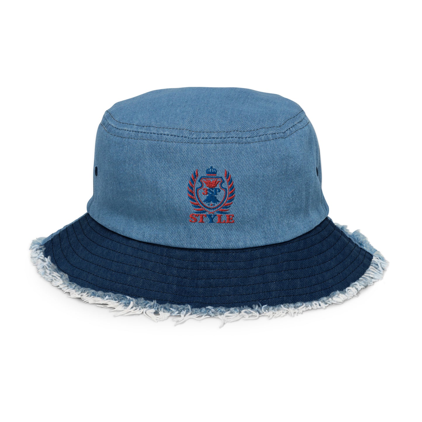 3SP STYLE Embroidered Denim Bucket Hat (Free Shipping)