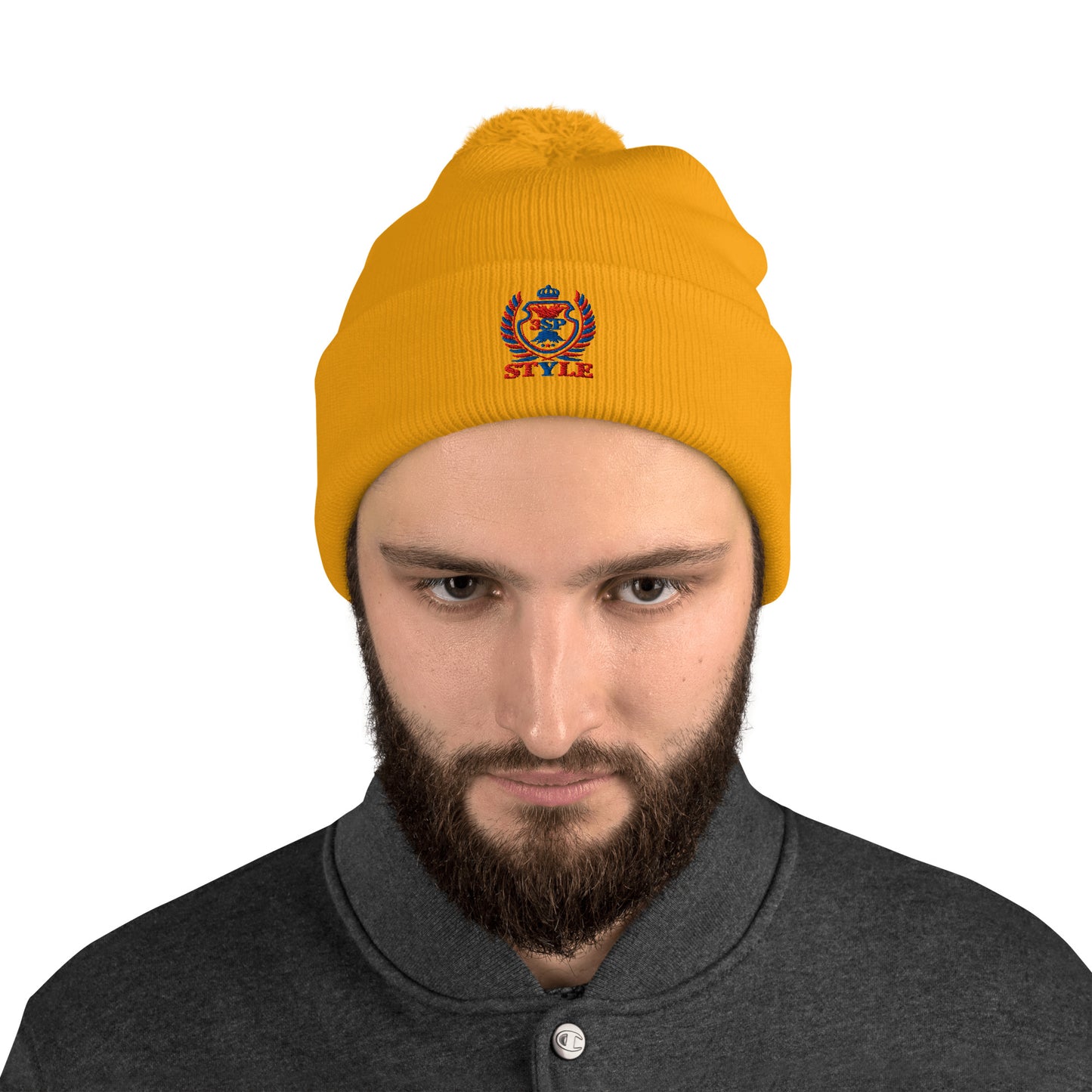 3SP STYLE Embroidered Pom-Pom Beanie (Free Shipping)