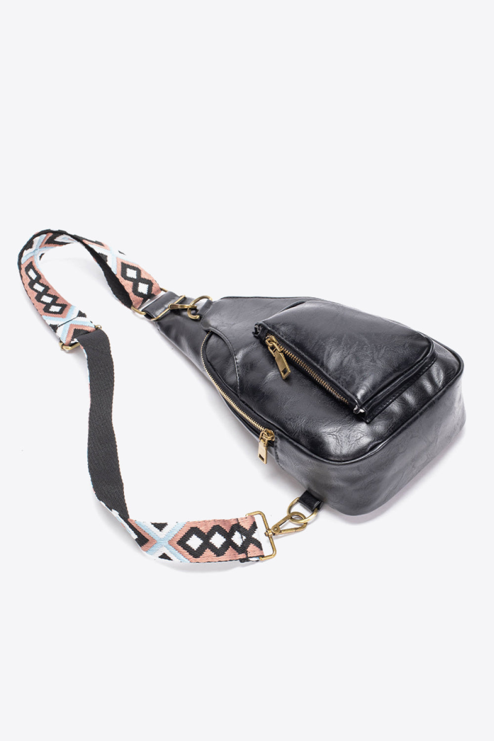 PU leather women's sling bag