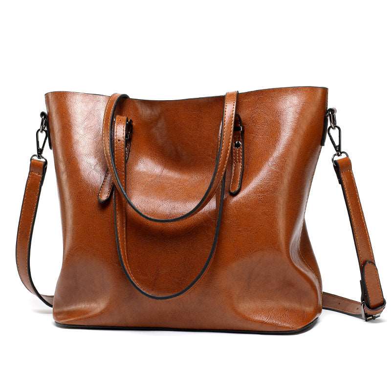 European leather tote bag